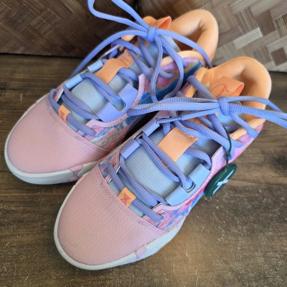 Nike Shoes Youth Size 4.5 PG 6 Painted Swoosh Blue Pink D09824-100 New